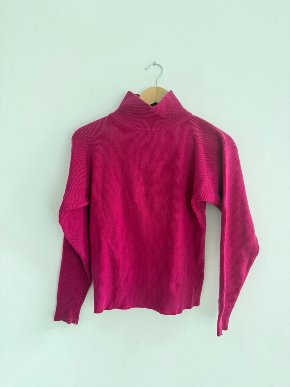 Women’s Magenta Turtleneck Sweater